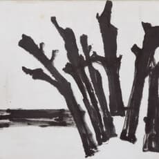 Etel Adnan, Tree Trunks (1972) by Etel Adnan