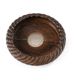 An oak wine coaster made from Victory timber