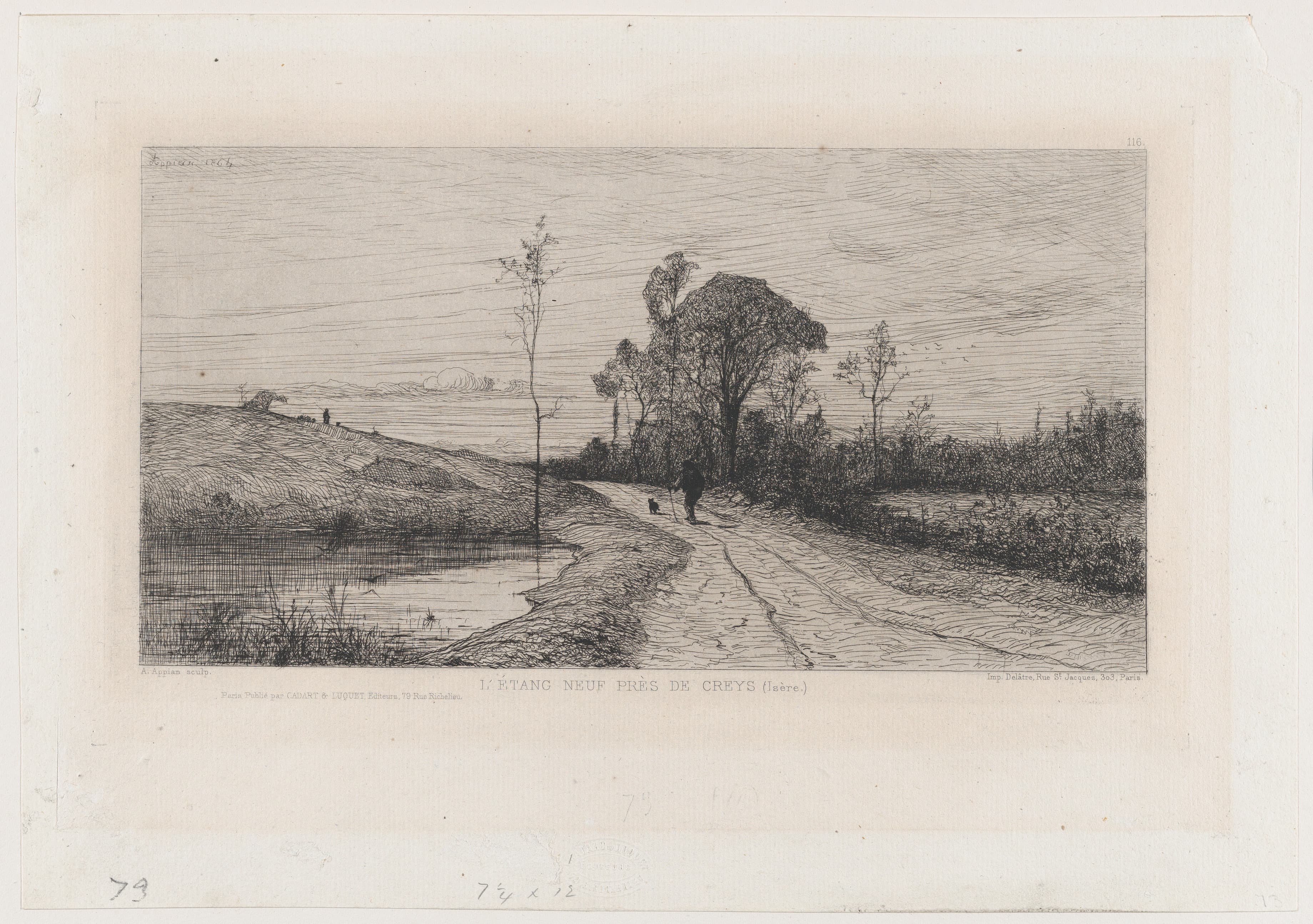 The New Pond Near Creys (Isère) by Adolphe Appian
